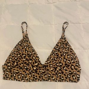 never worn aerie swim top - cheetah